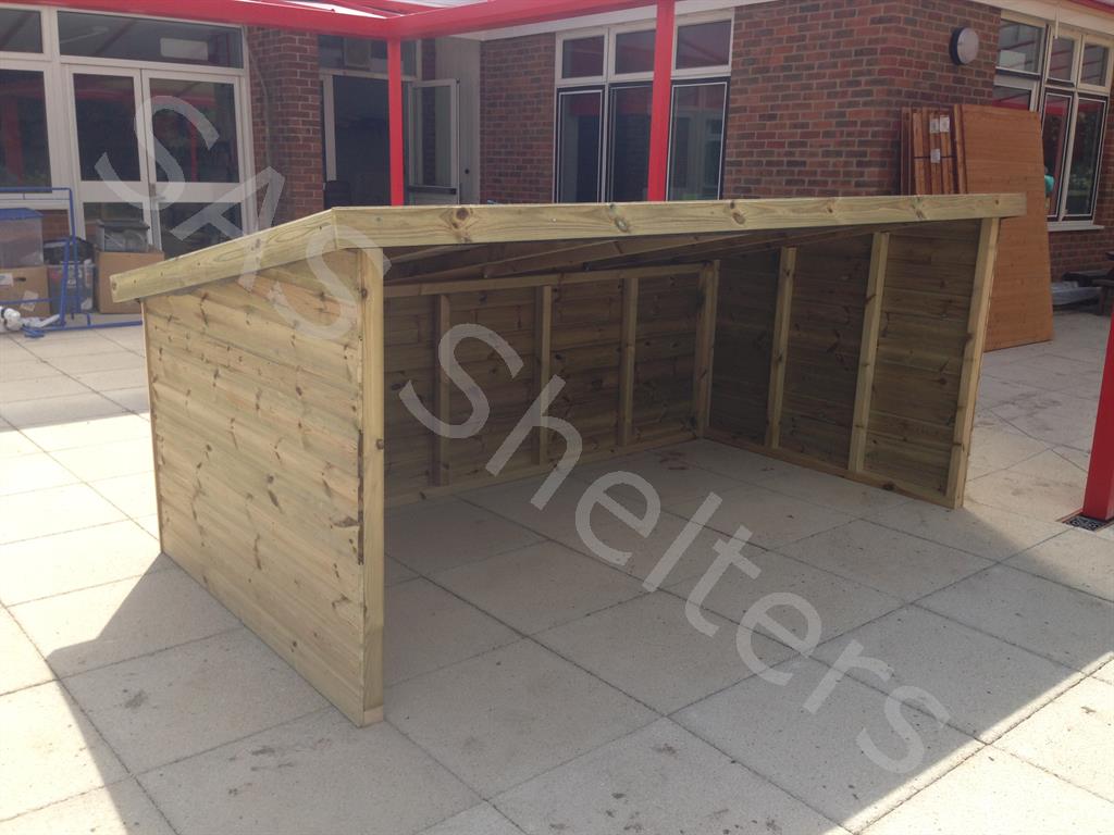 Wooden Buggy Shelters - Low with Mono Roof                                                                           | SAS Shelters