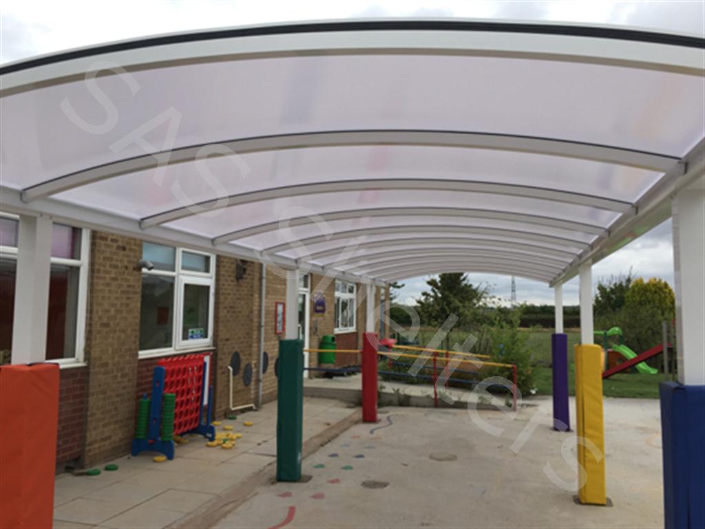 Chiltern Curved Aluminium Canopy | SAS Shelters