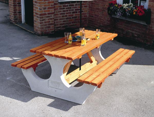 Concrete/Wooden Table and Bench Sets | SAS Shelters