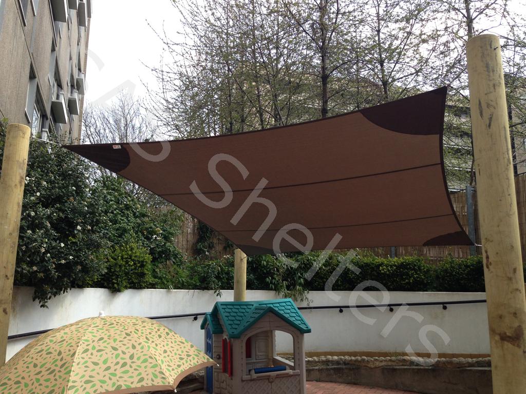 Wooden Post Sail Shade | SAS Shelters