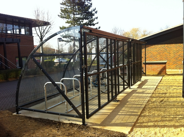 SAS Midi Cycle shelter with sliding Gates | SAS Shelters