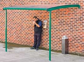 Large Wall Mounted Smoking Shelter | SAS Shelters